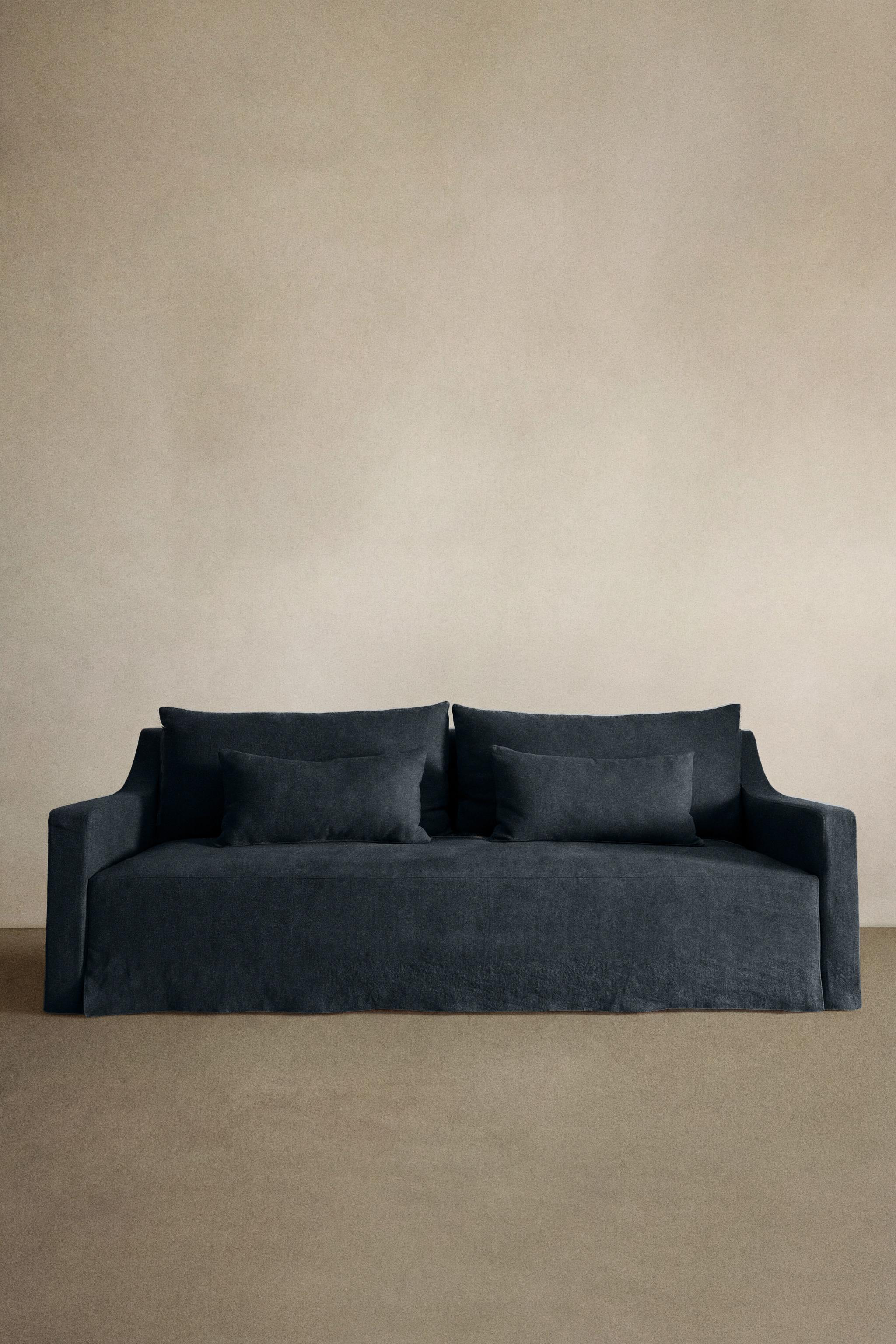 WASHED LINEN SLIPCOVER COUCH